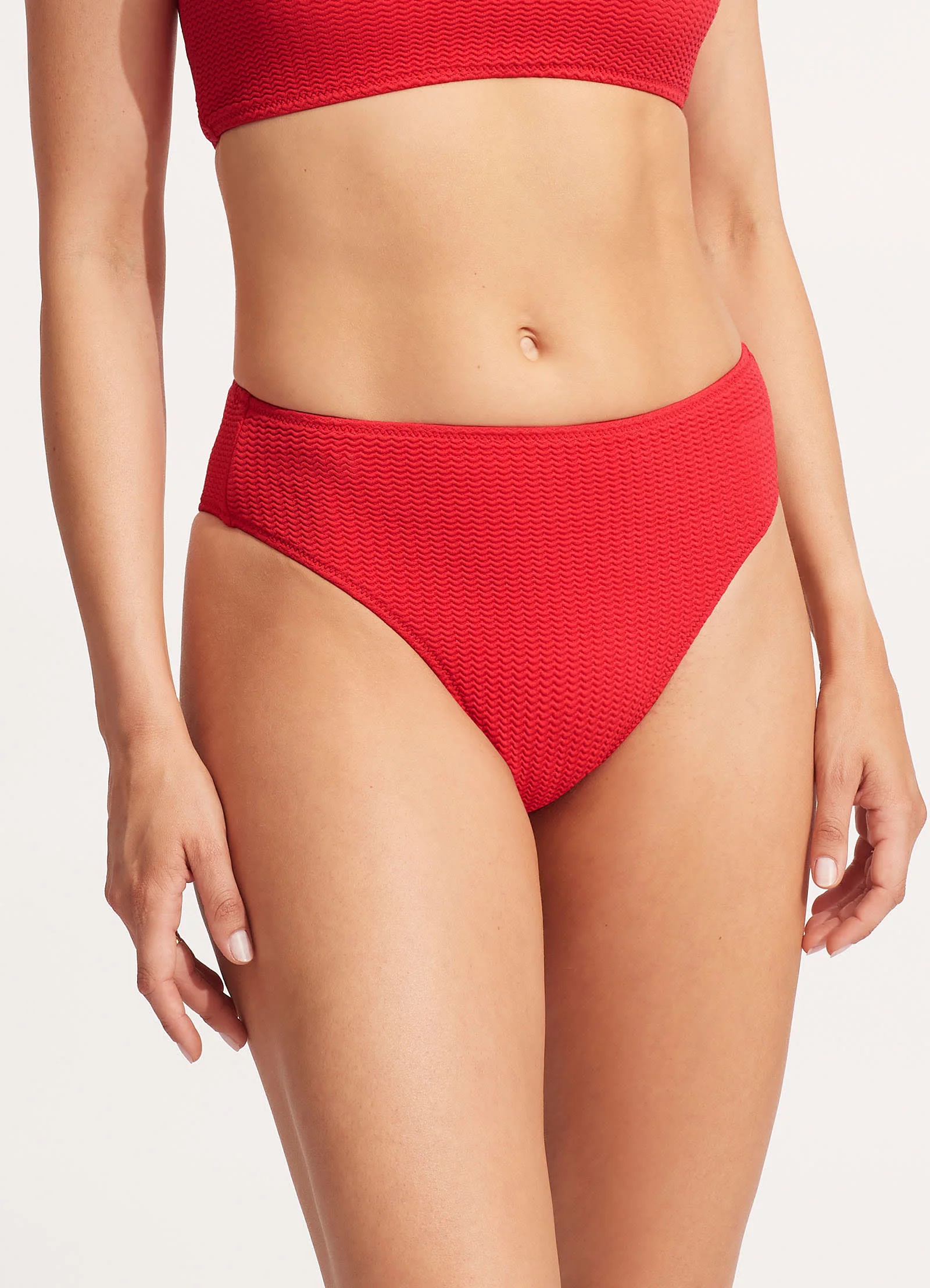 Sea Dive High Rise Bikini Bottom - Chilli Red - Image 2